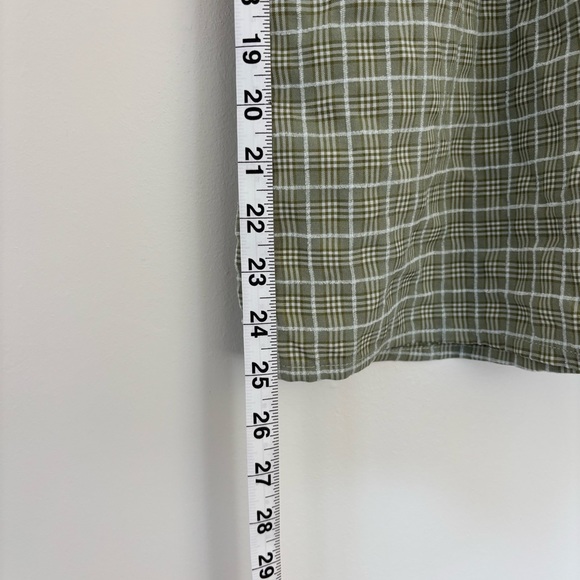 UNIF Plaid Green and Cream Short Sleeve Babydoll Dress - Picture 9 of 12